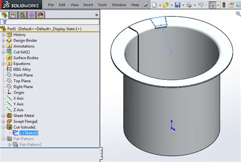 solidworks sheet metal cylinder with flange|solidworks sheet metal shapes.